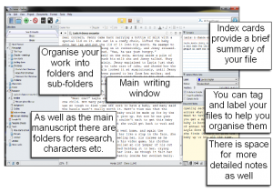 Scrivener main window